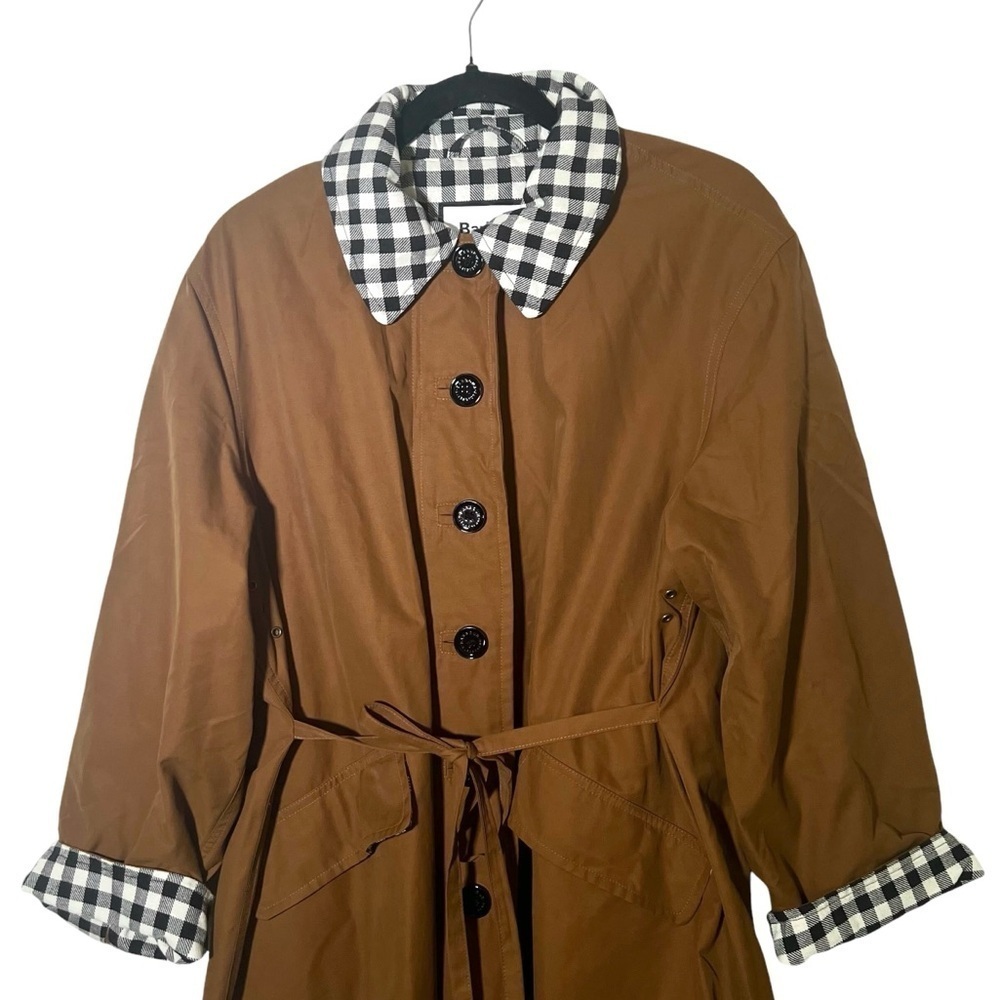 Barbour By Alexa Chung Brown Glenda Trench Coat in Monks Robe US 10 - Picture 3 of 14